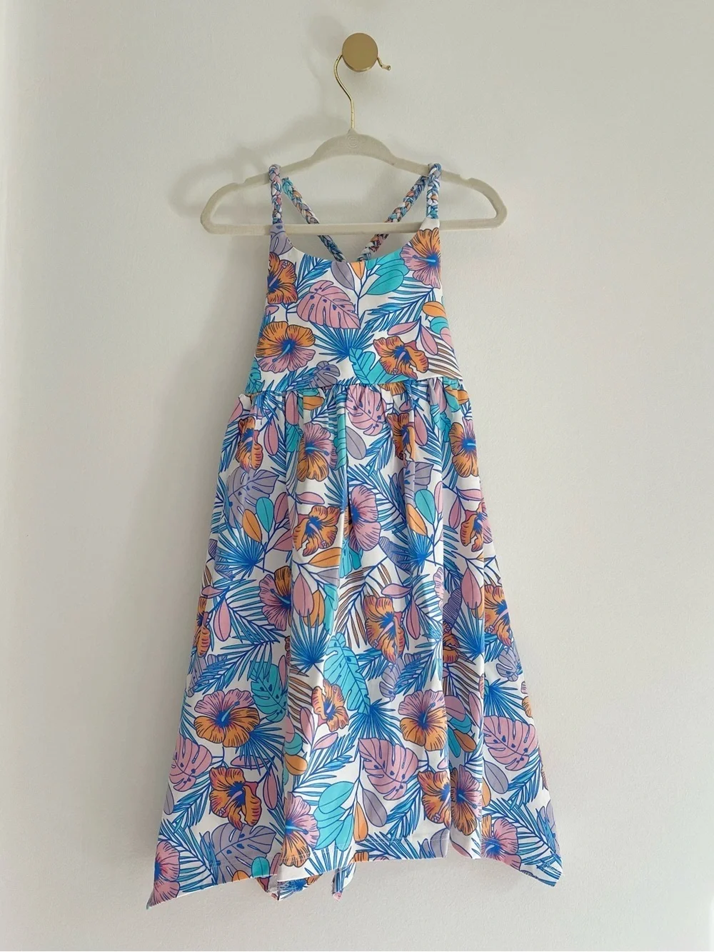 (NWT) Tommy Bahama White & Multicolor Pastel Floral Dress Kids Size 3T BEAUTIFUL